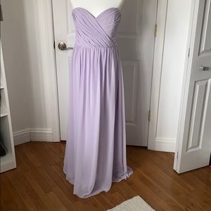 Lilac Flowy Bridesmaid Dress